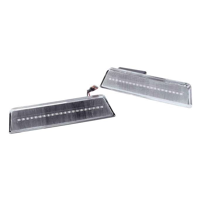 Car Front LED Side Reflector Marker Lamp Parking Warning Light for 2007-2014 Transparent
