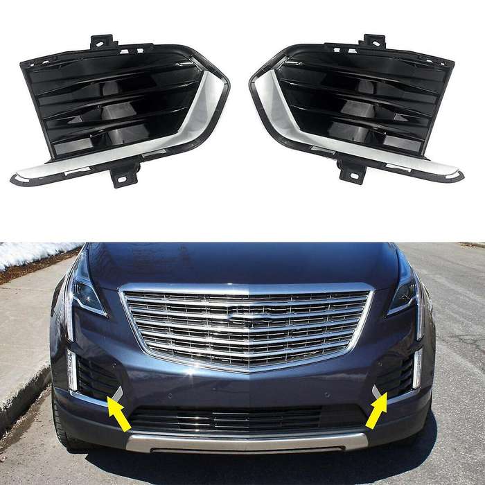 Car Front Left & Right Fog Light Lamp Bezel Cover Grille for XT5 2017-2019 84107960 84107961