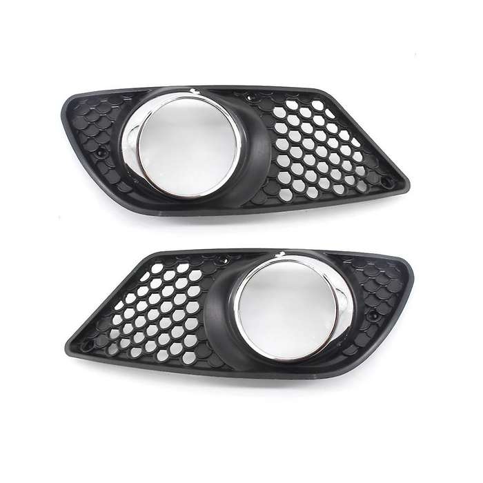 Car Front Left Bumper Fog Light Grille Fog Lamp Cover with Chrome for C-class W204 2008-2010