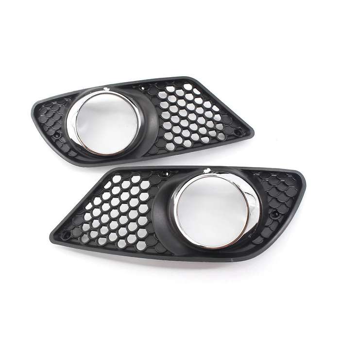 Car Front Left Bumper Fog Light Grille Fog Lamp Cover with Chrome for C-class W204 2008-2010