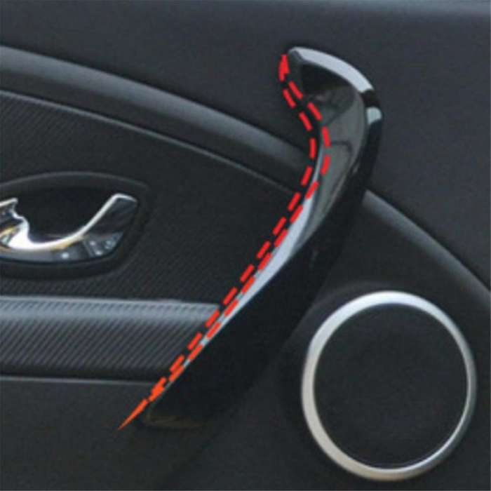 Car Front Left Inner Door Handle for 3 2008-2016 Door Armrest Inner Side Bracket Carbon Fiber Patte