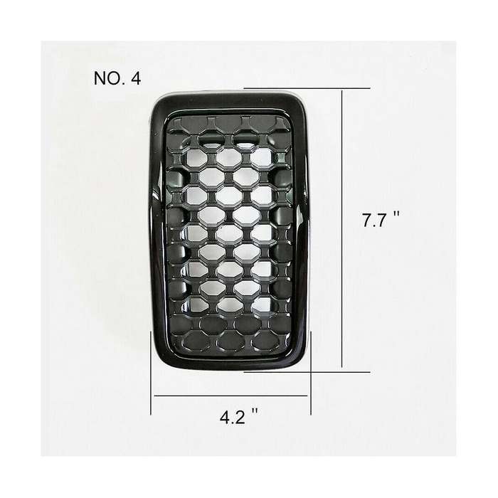 Car Front Mesh Racing Grills for 2019-2022 Bright Black Exterior Honey Racing Grille