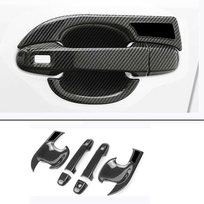 Car Front Rear Door Handle Bowl Cover Protective Trim Carbon Fiber Stickers for C- 2016-2020 Accesso