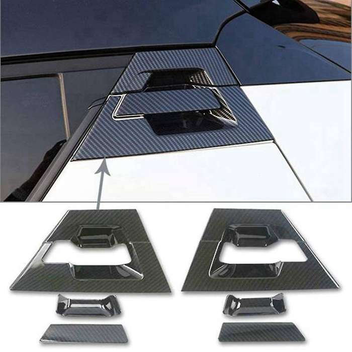 Car Front Rear Door Handle Bowl Cover Protective Trim Carbon Fiber Stickers for C- 2016-2020 Accesso