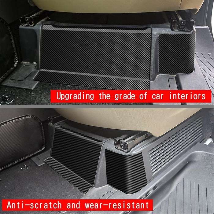 Car Front Seat Base Leather Anti-Kick Panel Trim Stickers for ALPHARD/VELLFIRE 40 Series 2023+