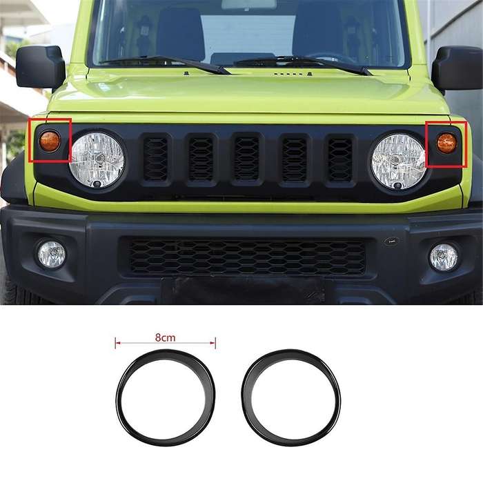 Car Front Turn Signal Light Cover Trim for 2019 2020 2021 2022 2023 2024 Accessories Black