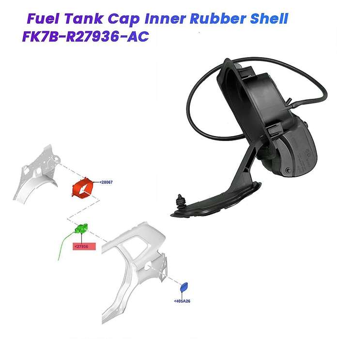 Car Fuel Tank Cap Inner Rubber Shell FK7B-R27936-AC for Edge 2015-2018 Gas Tank Cover FK7BR27936AC