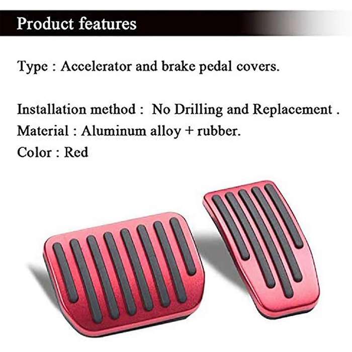 Car Gas Pedal Brake Pedal Car Interior Accessories for Model Y 2017-2022