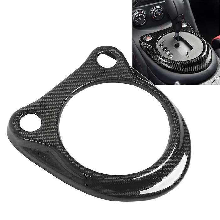 Car Gear Panel Bezel Trim Gear Panel Trim Carbon Fiber Gear Shifter Panel Cover for 370Z Z34 Automat
