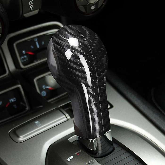 Car Gear Shift Knob Cover Interior Trim Accessories for 2010-2015 Carbon Fiber