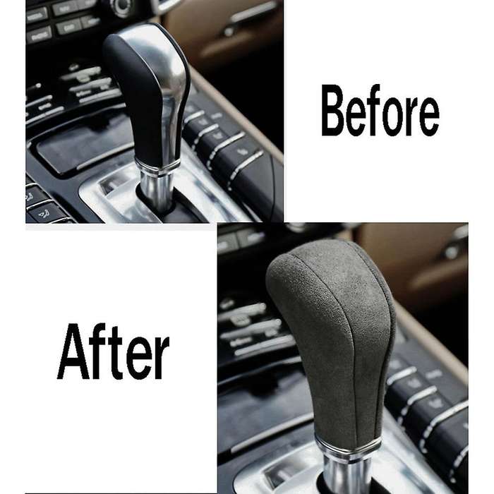 Car Gear Shift Knob Cover for- Auto Interior Accessories Gearbox Shift Knob Cover Brown
