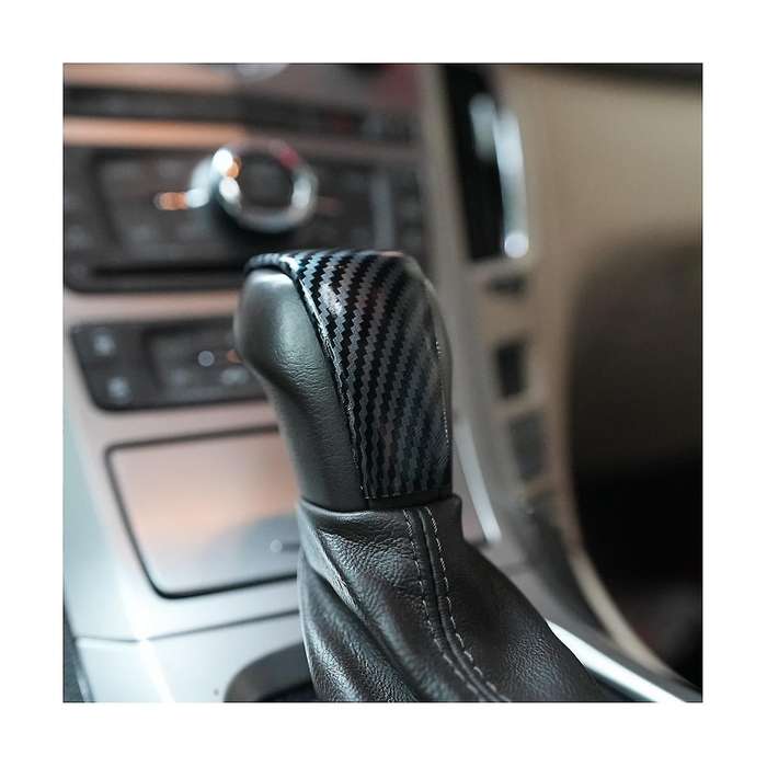 Car Gear Shift Knob Head Cover Trim for 2008 2009 2010 2011 2012 2013 Accessories - Abs Carbon Fibe