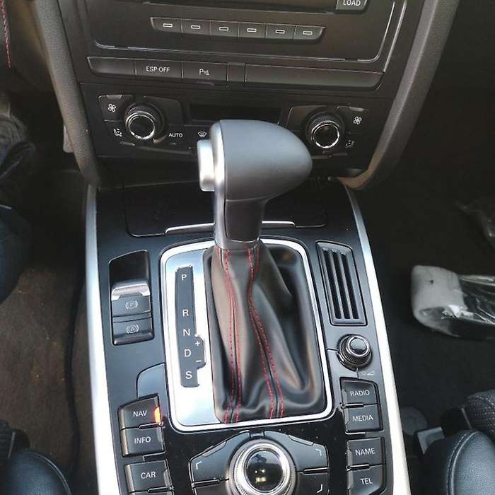 Car Gear Shift Knob with Black Leather Boot for- A3 A4 B8 A5 A6 C6 Q5 2009-2013 4G1713139R