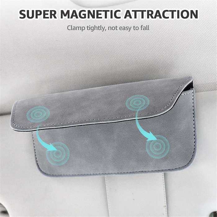 Car Glasses Eyeglasses Holder Car Glasses Sunglasses Case Suede Sun Glasses Clip Storage Accesorios
