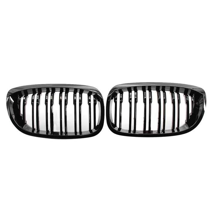Car Gloss Black Front Hood Kidney Double Line Grill Mesh Sport Racing Grills for 3 Series E46 Coupe