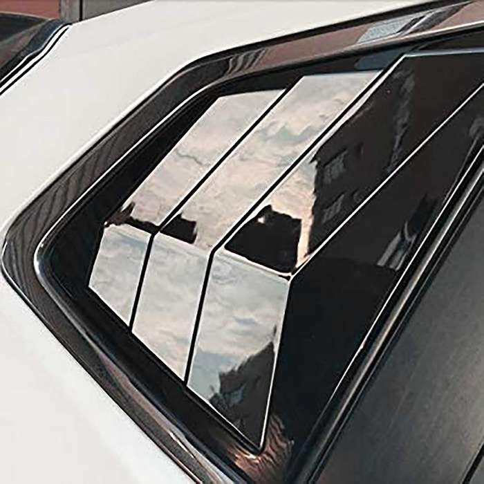Car Gloss Black Rear Window Louver Shutter Cover Trim for Rogue T32 2014-2020 Window Side Vent Trim