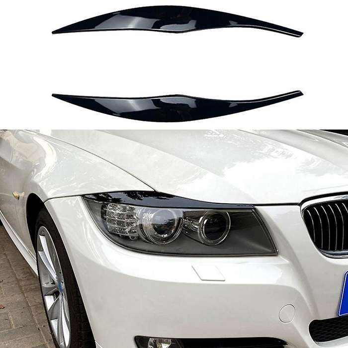 Car Glossy Black Headlights Eyebrows Eyelids Cover for Bmw 3 Series