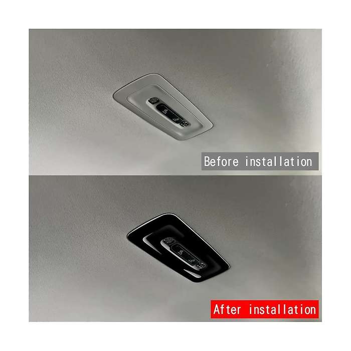 Car Glossy Black Rear Reading Light Frame Decoration Interior for Prius 60 Series 2020-2023