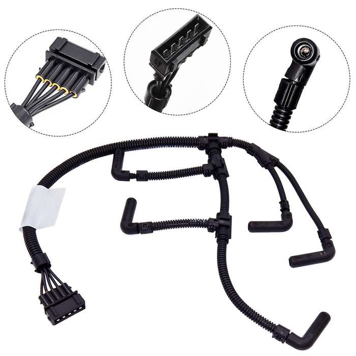 Car Glow Plug Wiring Harness Compatible with Replacement 2515 Cylinder for -t4 1995-2004 074972095b