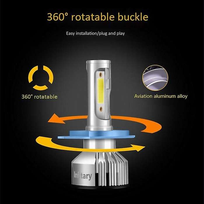 Car H7 Led Running Lights Bulb 6500K HB3 Anti-Fog Headlight Auto Diode Lamps H4