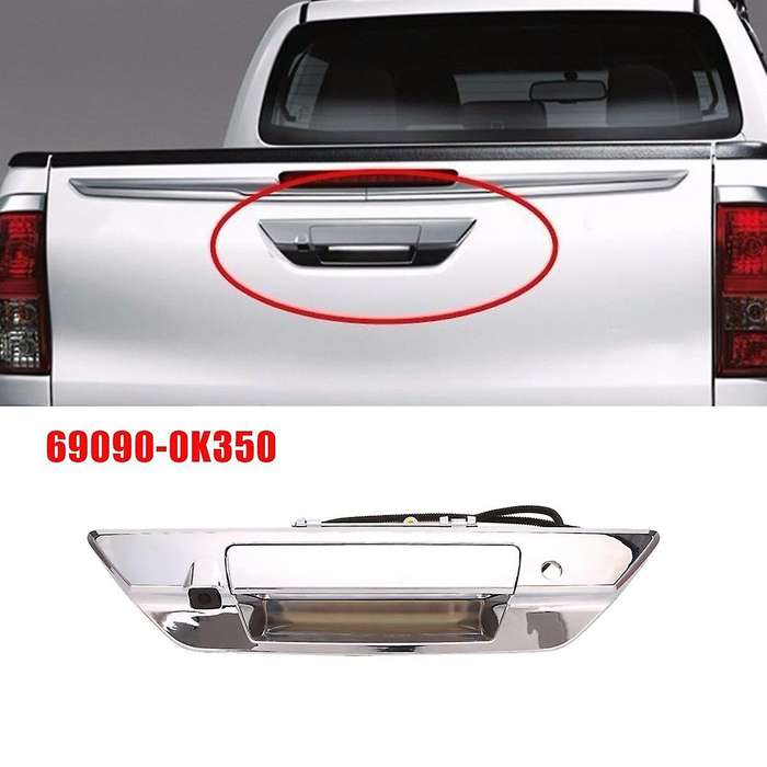 Car Handle Bezel with Rear Camera Wire Assy 69090-0k350 for 2015-2022 Backup Camera Key Lock Hole