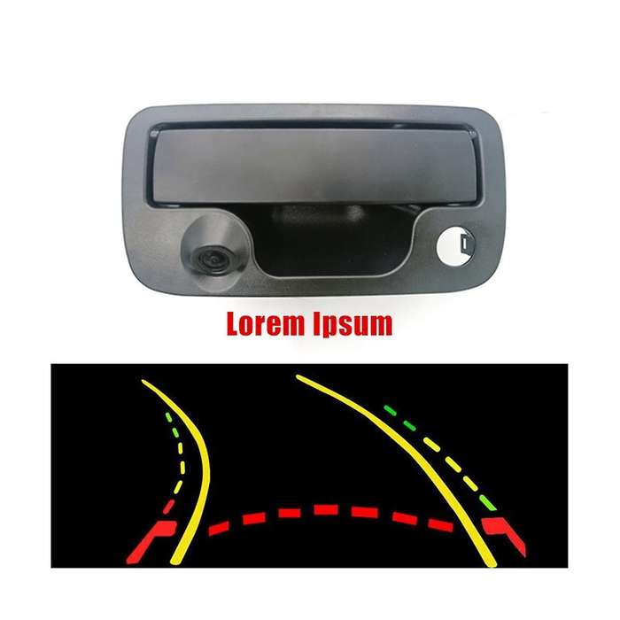 Car Handle Night Vision Wateproof Parking Reverse Backup Camera for Pickup Truck 10-20 Dynamic