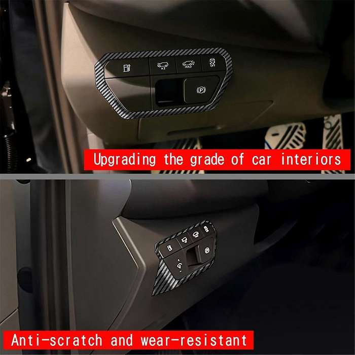 Car Headlight Adjustment Switch Trim Panel for EV9 2023 2024 Multifunction Button Trim Sticker Inter