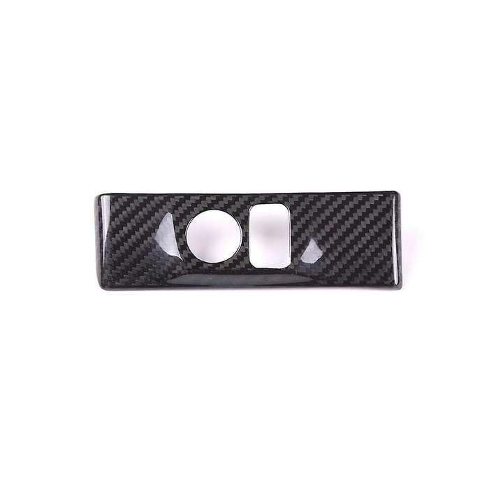 Car Headlight Adjustment Switch Trim Cover Carbon Fiber for R35 2008-2016 Interior Accessories(Blac