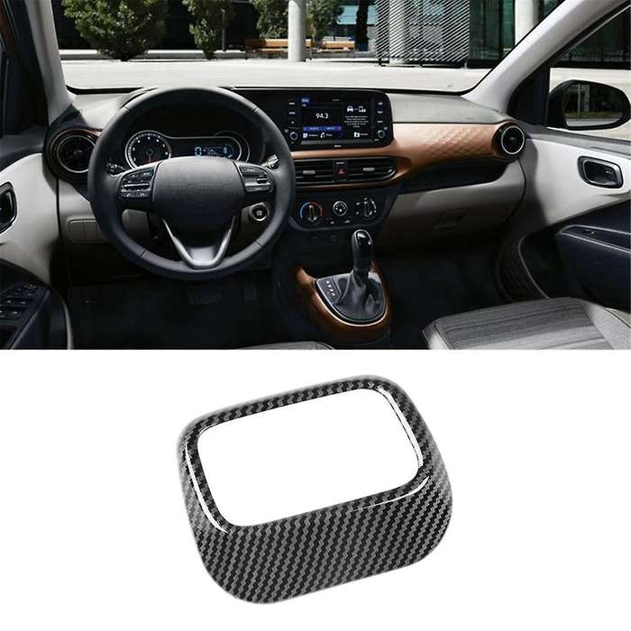 Car Headlight Adjustment Head Light Lamp Switch Button Trim Cover for I10 20212022 Carbon Fiber Inte