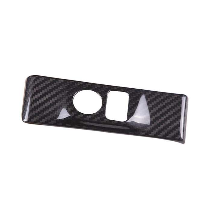 Car Headlight Adjustment Switch Trim Cover Carbon Fiber for R35 2008-2016 Interior Accessories(Red)