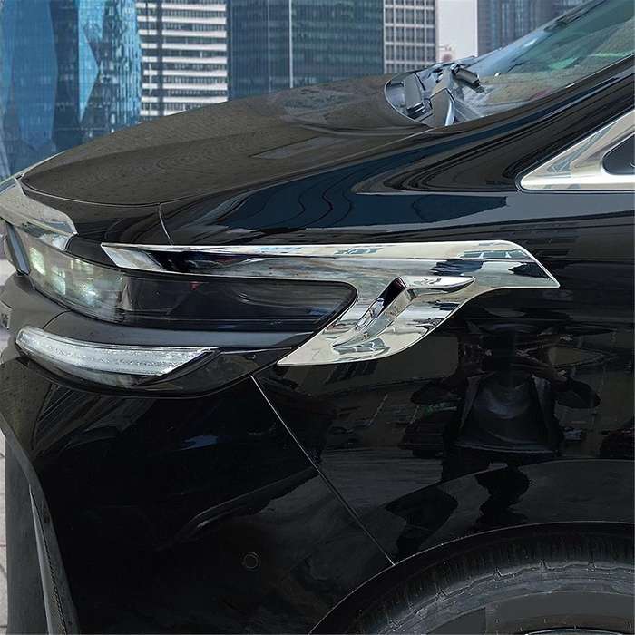 Car Headlight Eyebrows Trim Cover for Alphard 40 Series 2023+ Head Light Lamp Eyelid Trim Stickers S