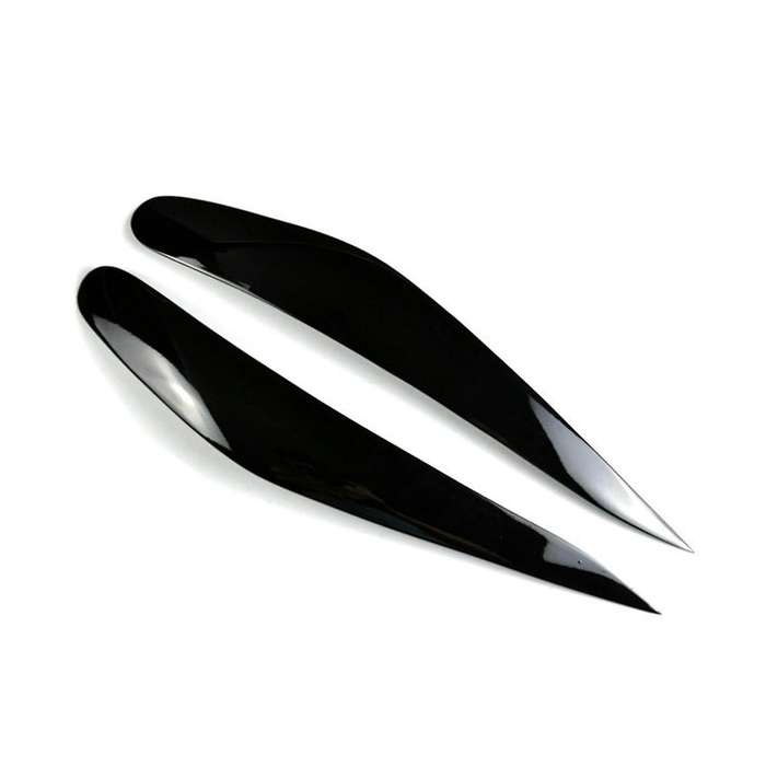 Car Headlight Eyebrows Trim Cover for 7 Series F01 F02 2009-2014 Light Lamp Eyelid Resin Decorative