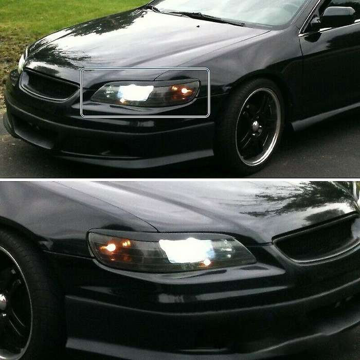 Car Headlight Eyelids Eyebrows Cover Black for Accord 1998-2002