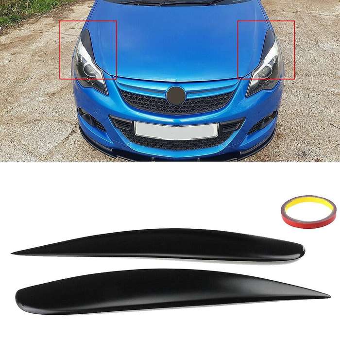 Car Headlight Lamp Eyebrow Spoilers Matte Sticker Protection for D VXR 2006-2014