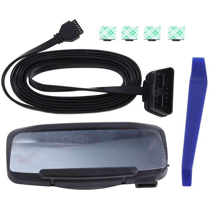 Car Head-up Display Car Hud Universal Obd2 Gps Speedometer Odometer As Shown