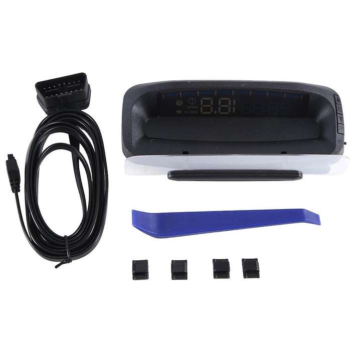 Car Head-up Display Car Hud Universal Obd2 Gps Speedometer Odometer Black