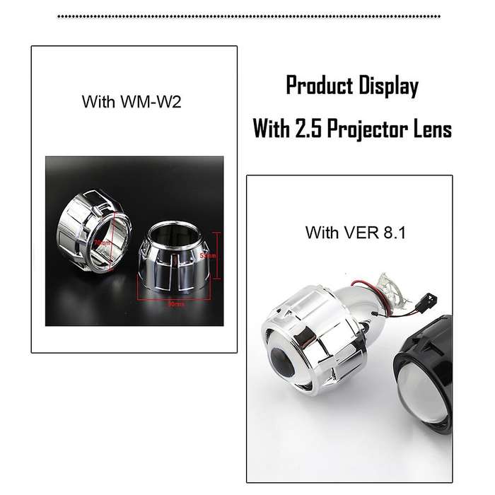 Car Headlights Modified Double Lamp Lens Cover 2.5 Inch Decorative Cover Decoration Q5 Sea Five Spec