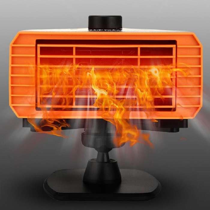 Car Heater Defroster, Windshield Defogger, 2 in 1 Auto Heater/Cooling Fan Car Windscreen Demister He