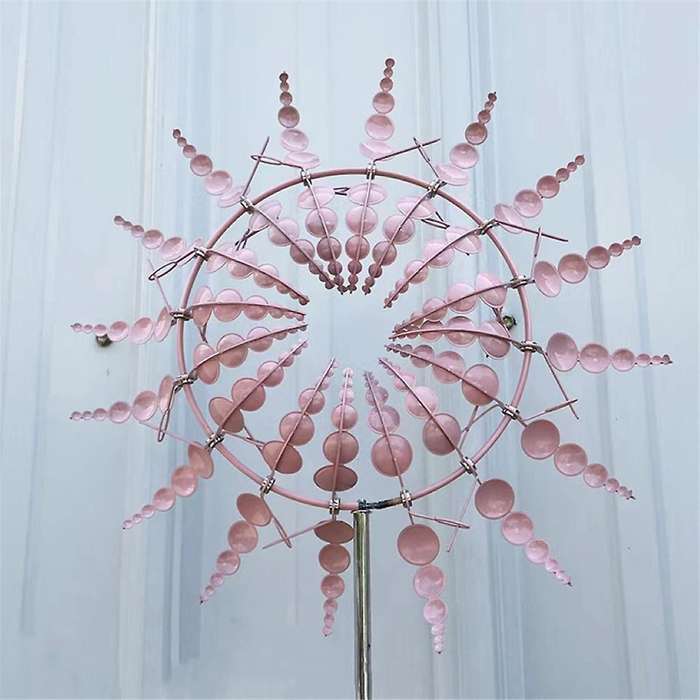 Purple Magic Metal Windmill New Kinetic Metal Windmill, Suitable for Yard and Garden