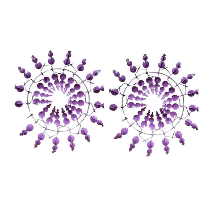 Purple Magic Metal Windmill New Kinetic Metal Windmill, Suitable for Yard and Garden