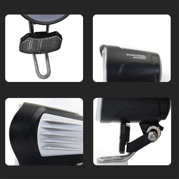 QD228 Electric Bicycle Headlight Ebike Front Light E-Bike Horn Light Electric Scooter Horn Light