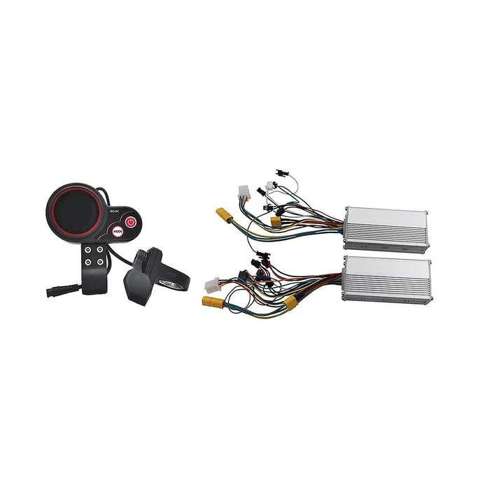 QS-S4 48V-60V Thumb Throttle LCD Display Meter for Zero 8 9 10 8X 10X Electric Scooter 6PIN with Du