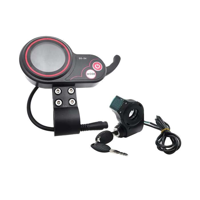 Qs-s4 72v Thumb Throttle Lcd Display Meter+lgnition Lock Key Long Cable Only for Zero 11x Electric S