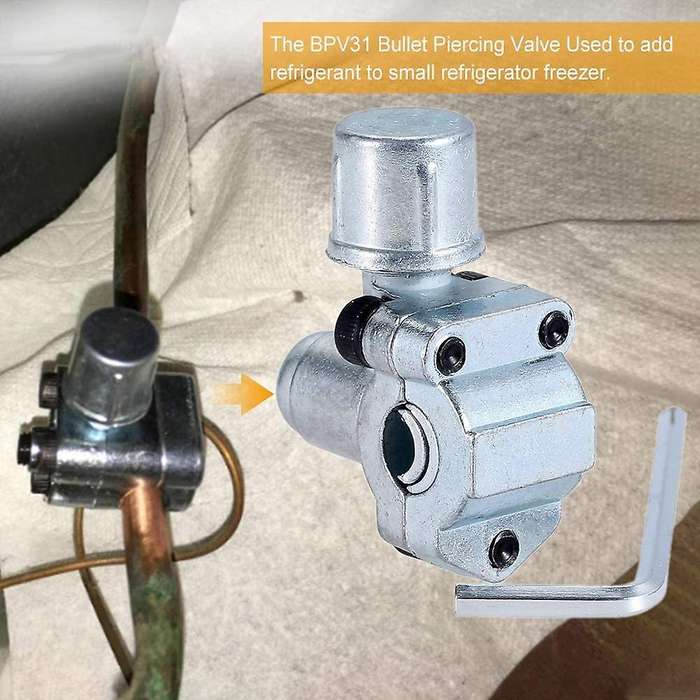 R134a Charging Hose to Refrigerator -with Conditioning Gauge - Refrigerant R134a Can Tap to R-12/r-