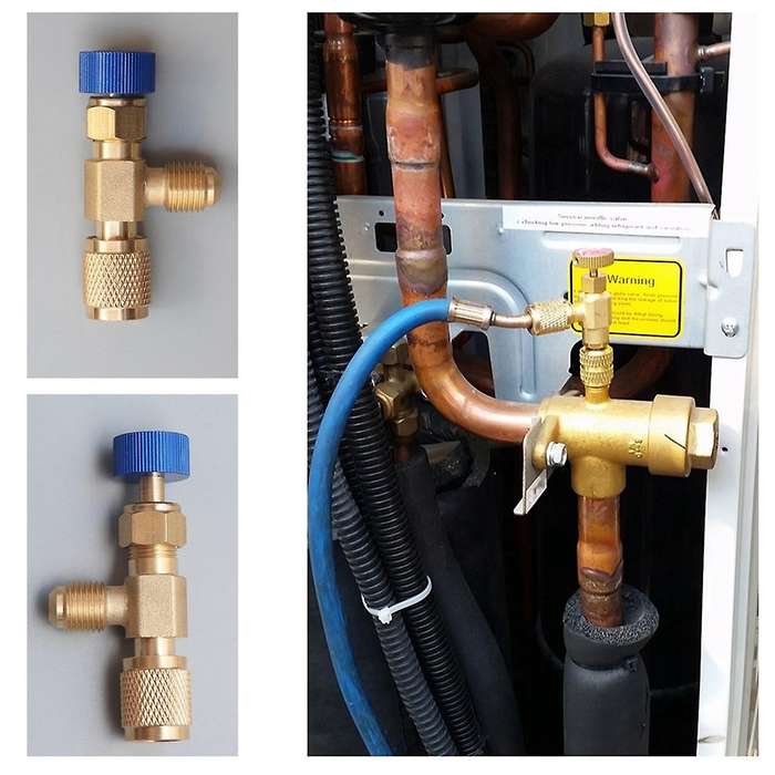 R410 AC Valve 1/4 Inch Filler Joint A/C Refrigerant Valve Air Conditioning Repair and Fluoride Safe