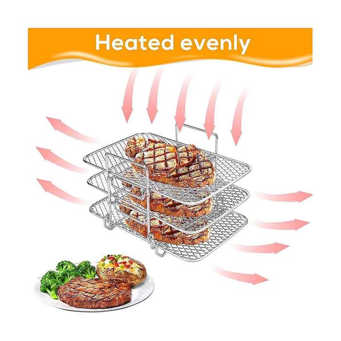 Rack for Ninja Dual 304 Stainless Steel Multi-layer Dehydrator Rack Toast Rack