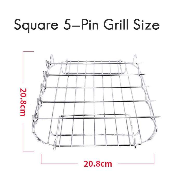 Rack Set Versatile Grilling Rack Stainless Steel Double Layer Rack with Skewers Steaming Drain Oil
