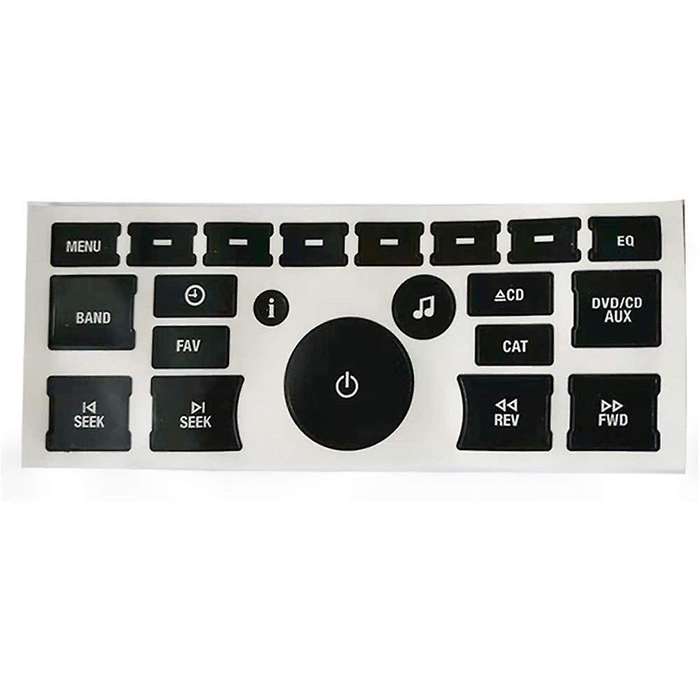 Radio Button Repair Decal Sticker Set Radio Board Decal for 2007-2015 Vehicles for , , , Silvera
