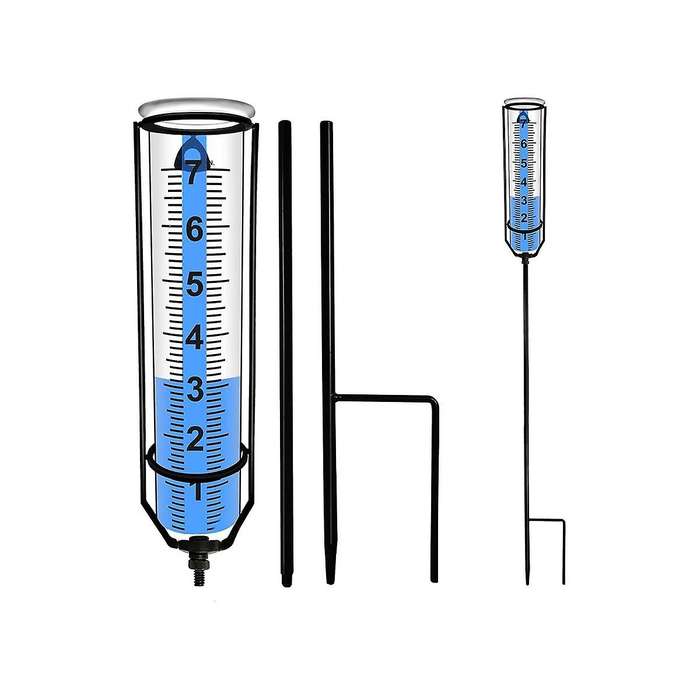Rain Gauge, Freeze Proof Rain Gauge Outdoor Best Rated, Rain Gauges for Yard with Stake, Decorative