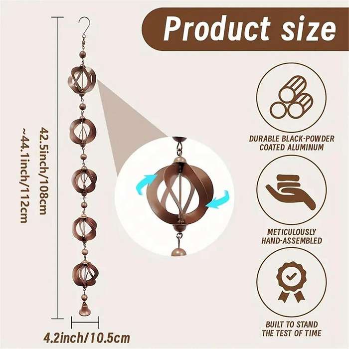 Rain Chains, Roof Gutter Downspout/spout Channel, Rainwater Water Catcher/diverter, Metal